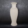 Wazon ceramiczny RISO kremowy 14 x 14 x 40 cm – na suszone kwiaty