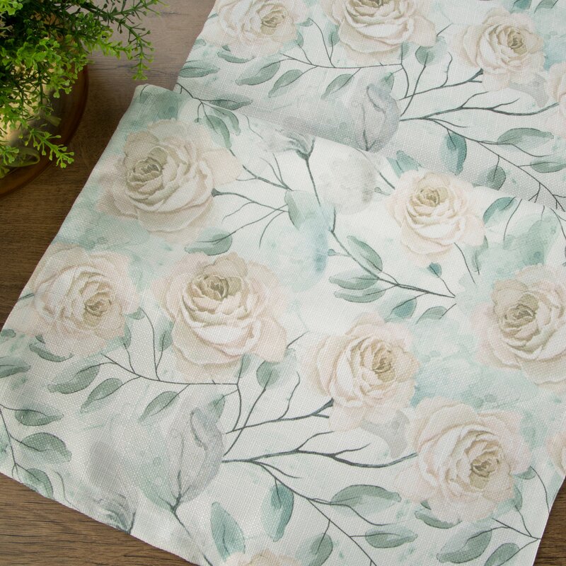 OBRUS FLORE 9 40 X 140 CM ZIELONY