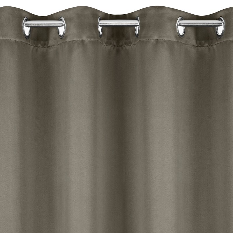 Zasłona gotowa Logan ciemnobeżowa 135 x 250 cm – zaciemniająca sypialnię