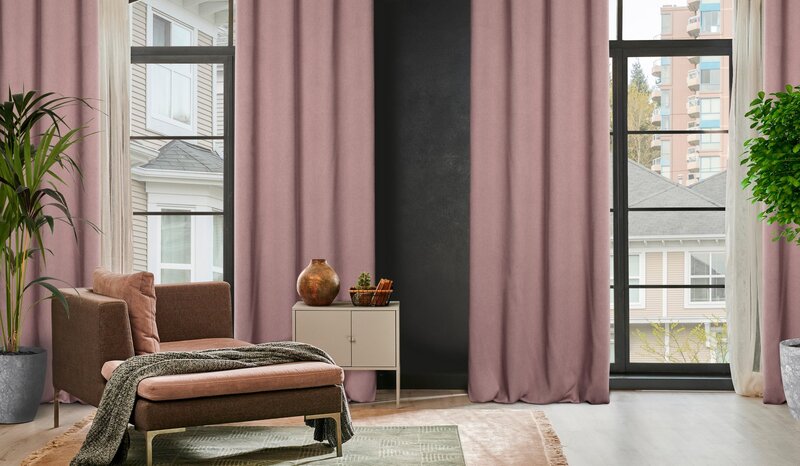 Zasłona gotowa Amaro pudrowy róż 140 X 250 CM – zaciemniająca do sypialni
