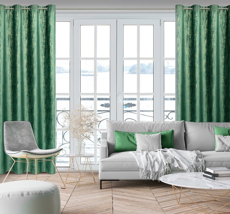 Zasłona gotowa Marsala zielona 140 x 250 cm – zaciemnia pomieszczenie