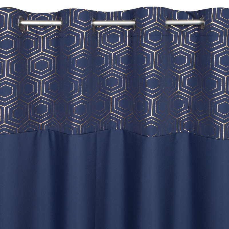 Zasłona gotowa Dafne granatowa 140 X 250 CM – zapewnia prywatność