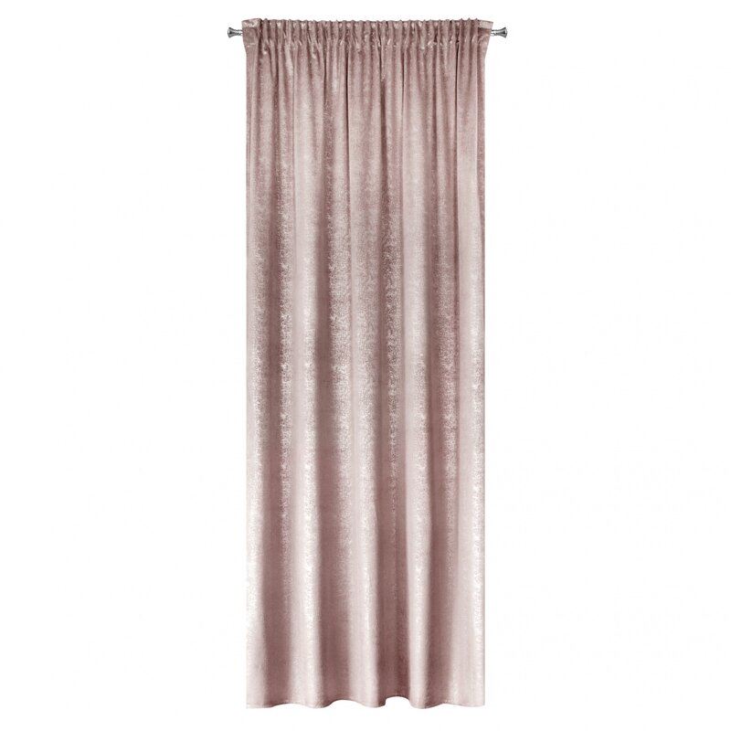 ZASŁONA GOTOWA D91 CYPR NA TAŚMIE 140 X 270 CM PUDROWY RÓŻ