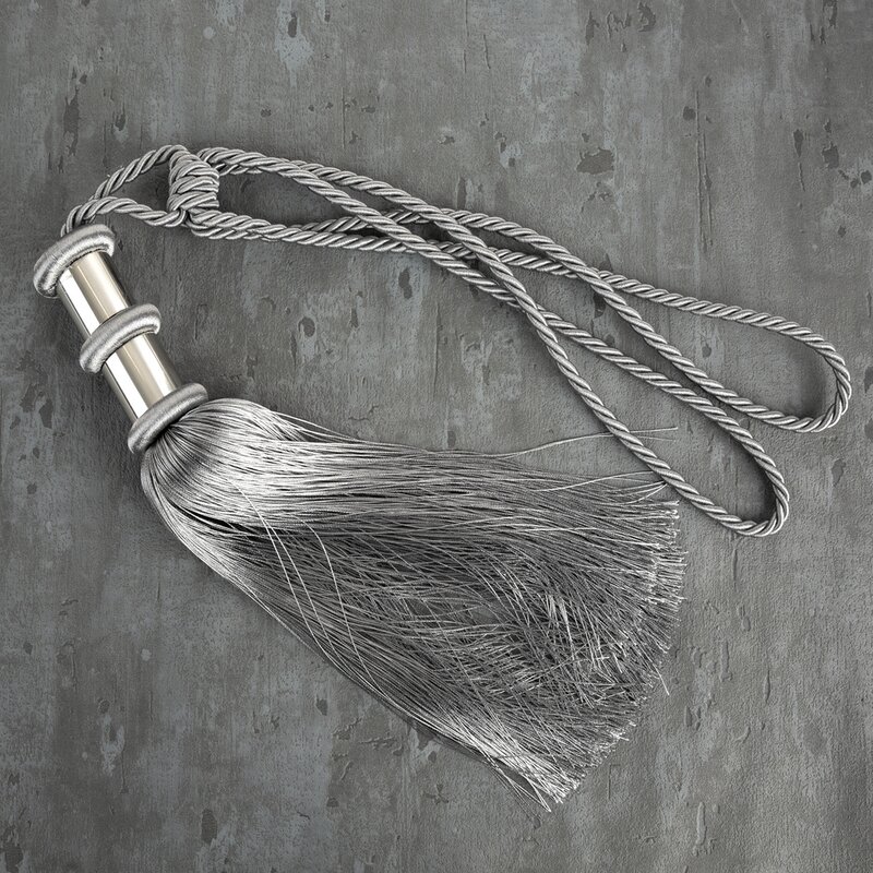 SZNUR DEKORACYJNY JOLIE 78 X 38 CM SREBRNY