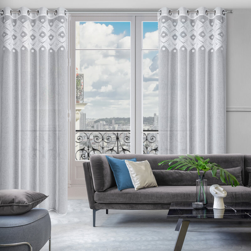 Zasłona gotowa Estera biała 140 x 250 cm – rozprasza światło
