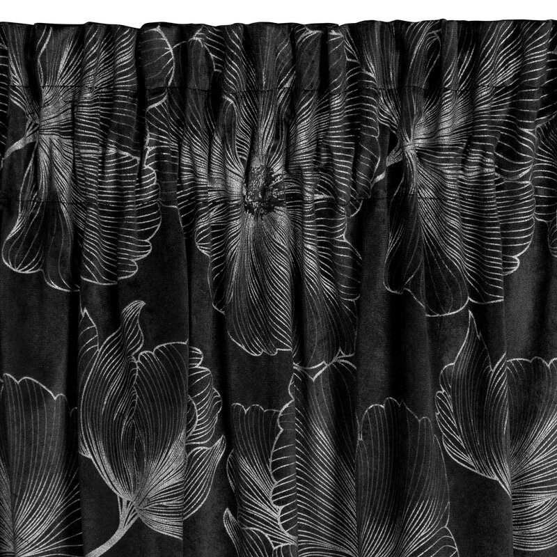 Zasłona gotowa Stella czarna 140 x 300 cm – zaciemniająca i stylowa