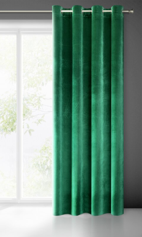 Zasłona gotowa Samanta zielona 140 x 250 cm – zaciemnia pomieszczenie