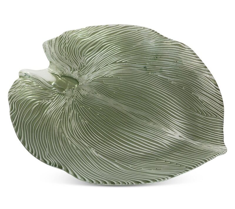 Patera szklana TC/MONTE/PAT/3 zielona 38x34x4 cm – idealna na owoce