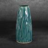 Wazon ceramiczny Rea zielony fi 16 x 34 cm – na suche i kwiaty