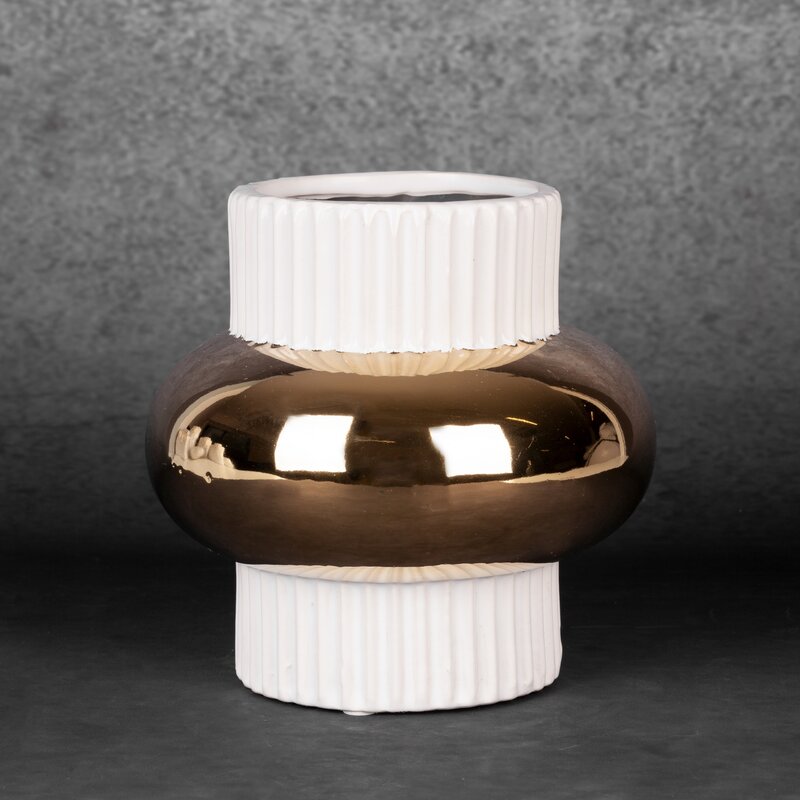 Wazon ceramiczny Mona biały 16 x 16 cm – idealny na kwiaty