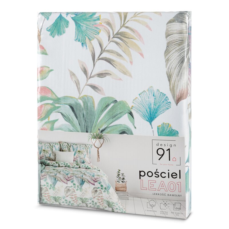 Pościel mikrofibra D91 LEA 01 biała 220 X 200 cm – świeżość w sypialni