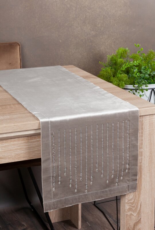 OBRUS ROYAL 3 35 X 220 CM BEŻOWY