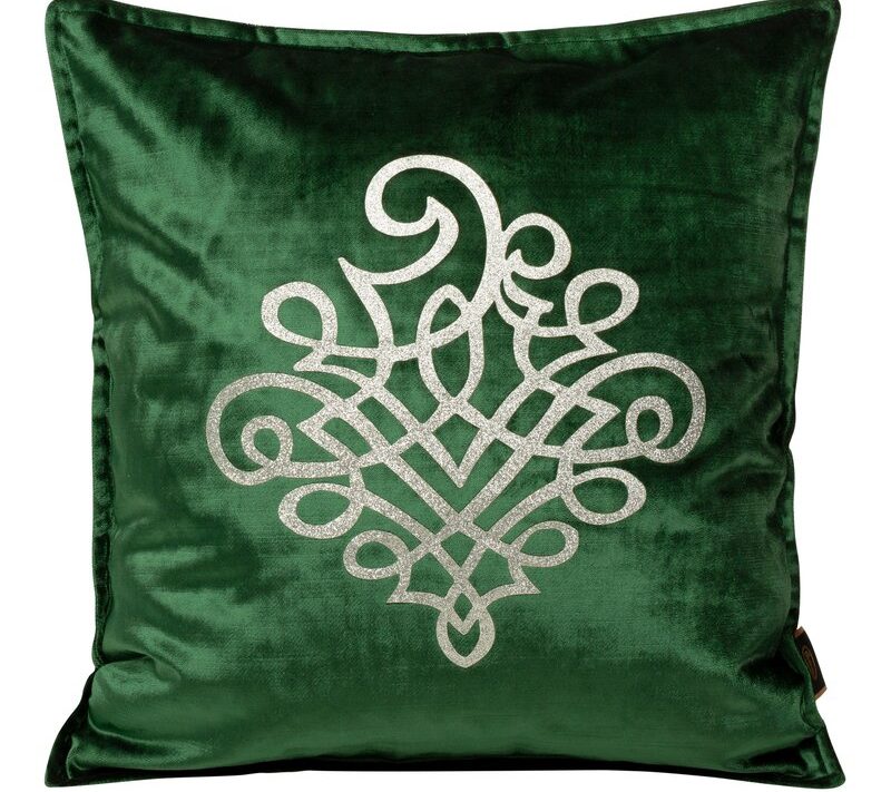 Poszewka velvet ciemnozielona 45 x 45 cm – doda blasku wnętrzu