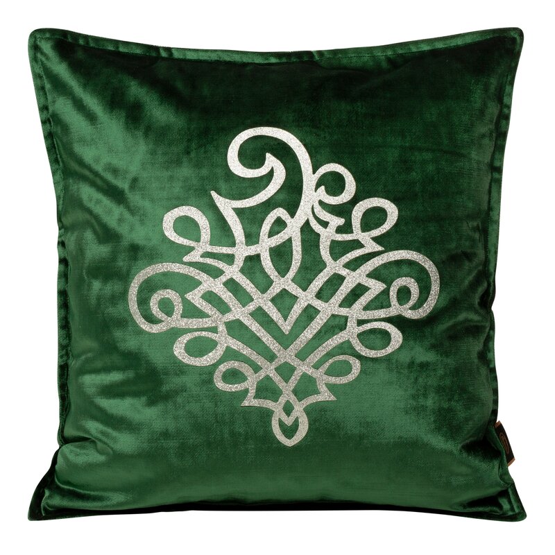 Poszewka velvet ciemnozielona 45 x 45 cm – doda blasku wnętrzu
