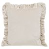 Poszewka welwetowa 25 kremowa 45 X 45 CM – z falbankami