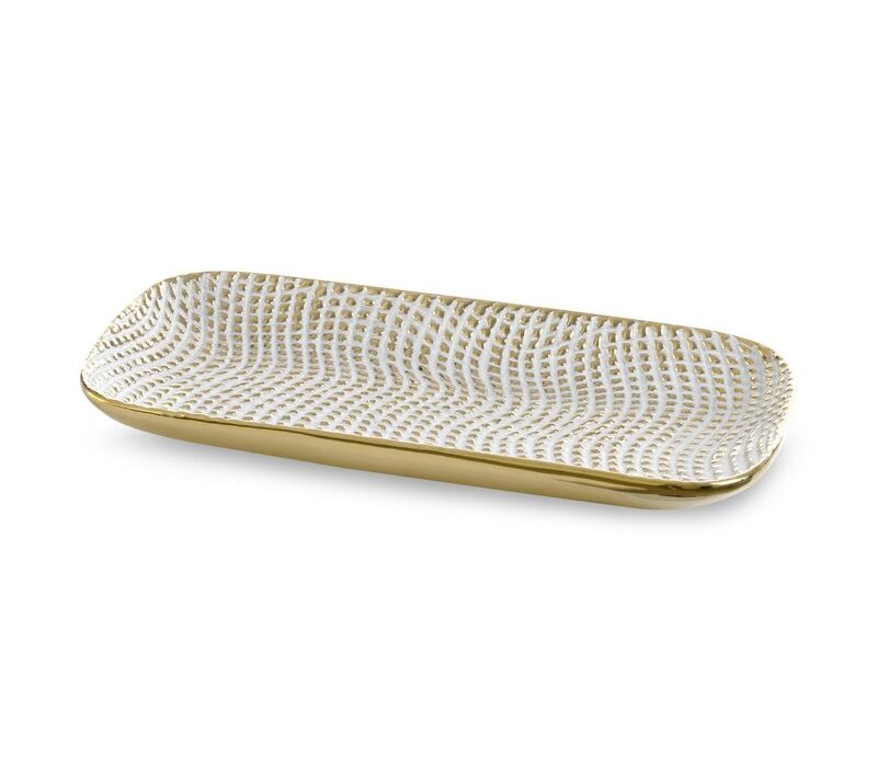 Patera ceramiczna Verda biała 30 x 16 x 3 cm – idealna na biżuterię