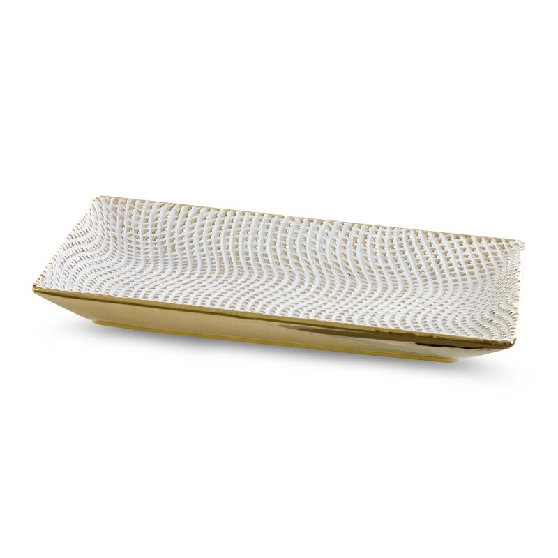 Patera ceramiczna Verda biała 35 x 20 x 4 cm – idealna na owoce