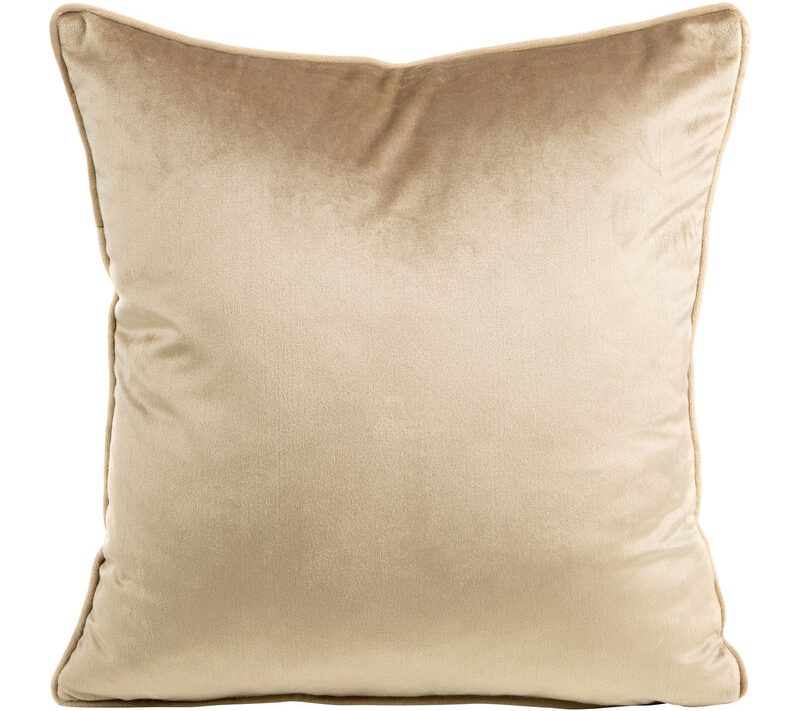 Poszewka velvet ciemnobeżowa 40 x 40 cm – aksamitna miękkość