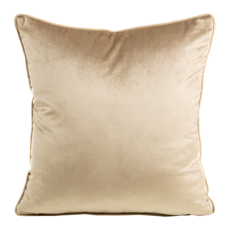 Poszewka velvet ciemnobeżowa 40 x 40 cm – aksamitna miękkość