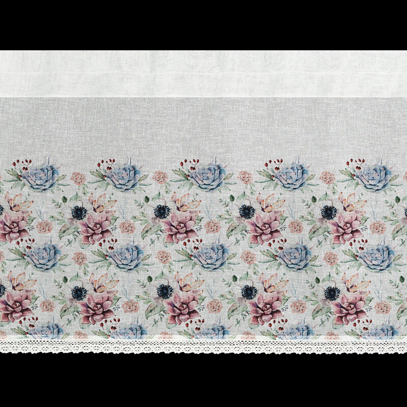 Firana gotowa DORA biała 150 x 60 cm – do kuchni i jadalni