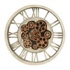 Zegar ścienny industrial popielaty O 37 x 7 cm – idealny do salonu
