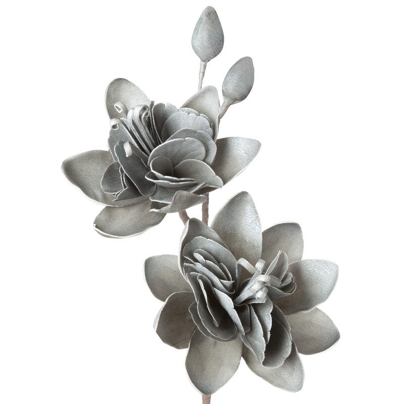 Kwiat Flore srebrny O 20 x 86 cm – subtelny blask we wnętrzu