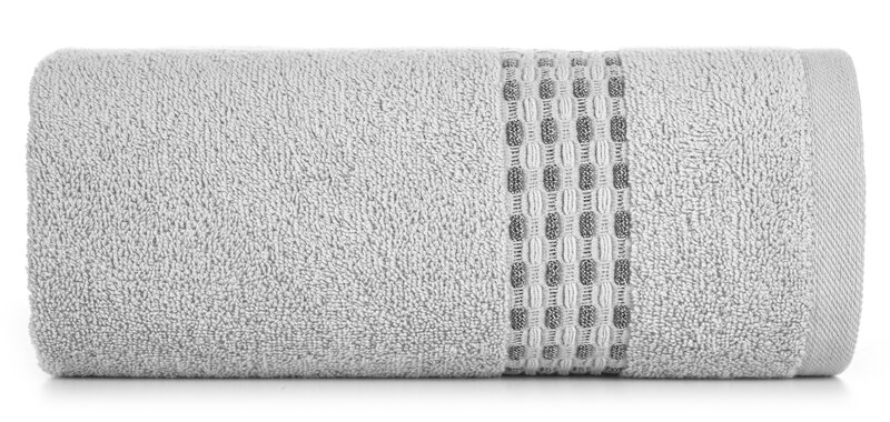 Ręcznik żakard RIVA srebrny 50 x 90 cm – miękki i chłonny