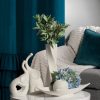 Figurka ceramiczna RISO kremowa 13 X 8 X 22 cm – do nowoczesnych wnętrz