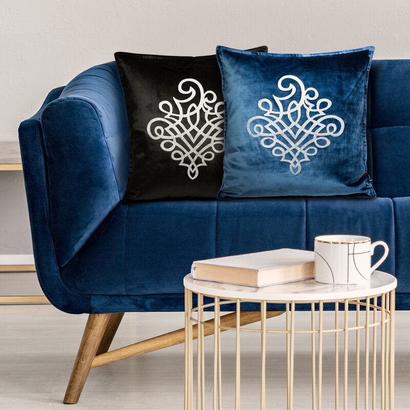 Poszewka velvet Royal 3 ciemnoturkusowa 45 x 45 cm – doda luksusu
