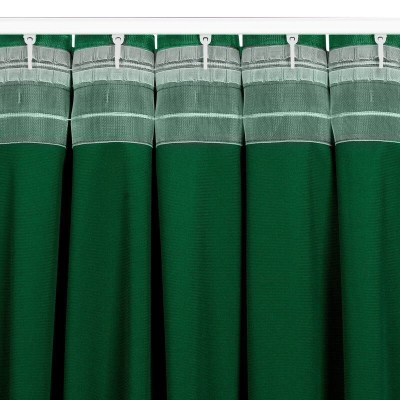ZASŁONA GOTOWA MADLEN NA TAŚMIE 140 X 300 CM ZIELONY