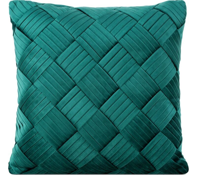 Poszewka velvet sonia ciemnomiętowa 45 x 45 cm – dodatek na kanapę