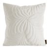 Poszewka welwetowa RIA4 kremowa 45 X 45 CM – pikowana tekstura