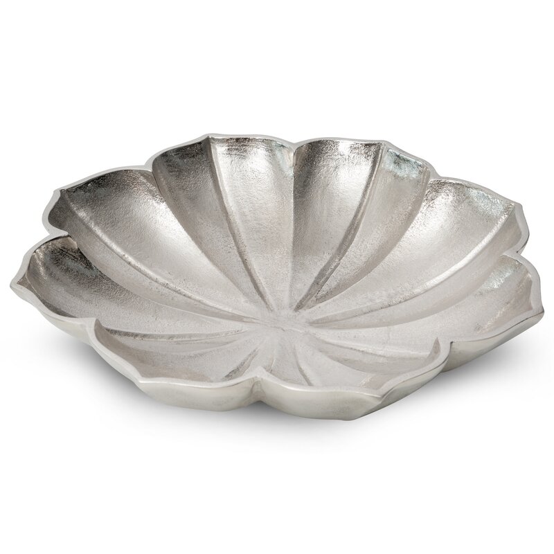 PATERA DEKORACYJNA SARA (02) 40 X 40 X 8 CM SREBRNY