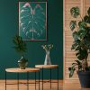 Obraz ręcznie malowany Monstera zielono-miedziany 53X73 – ożywi wnętrze