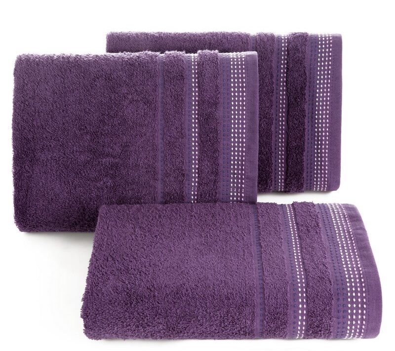 Ręcznik frotte fioletowy 70 x 140 cm – miękki i chłonny