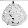 Lampa stołowa Dakota biała O 25 x 40 cm – subtelne światło w salonie