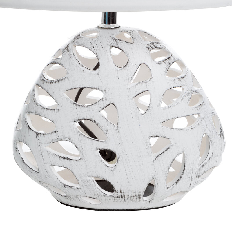 Lampa stołowa Dakota biała O 25 x 40 cm – subtelne światło w salonie