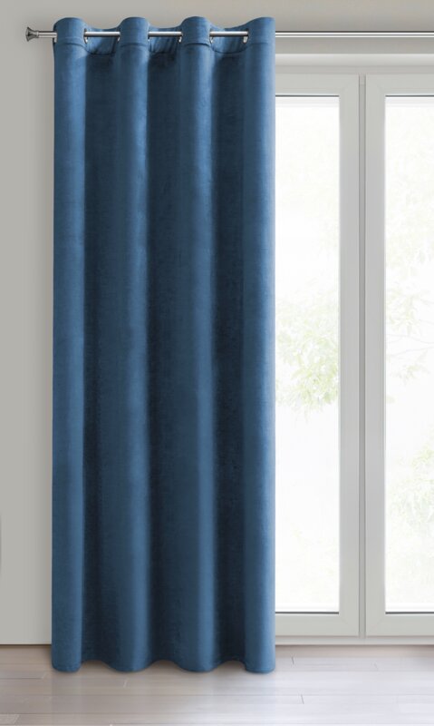 ZASŁONA GOTOWA D91 ROSA 140 X 250 CM GRANATOWY