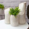 Wazon ceramiczny Liza kremowy 18 x 40 cm – na suszone kwiaty