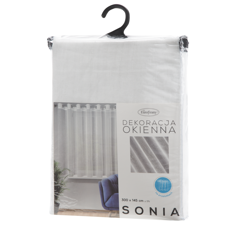 FIRANA GOTOWA SONIA 300 X 145 CM BIAŁY