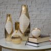 Wazon ceramiczny Rakel beżowy 12 x 23 cm – na suszone kwiaty