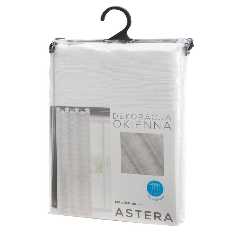 Firana gotowa Astera kremowa 140 x 250 cm – rozjaśnia wnętrze