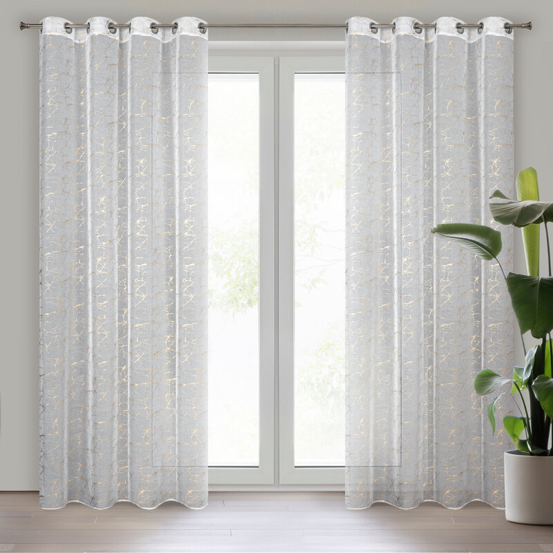 Firana gotowa Reva biała 140 X 250 cm – subtelny blask