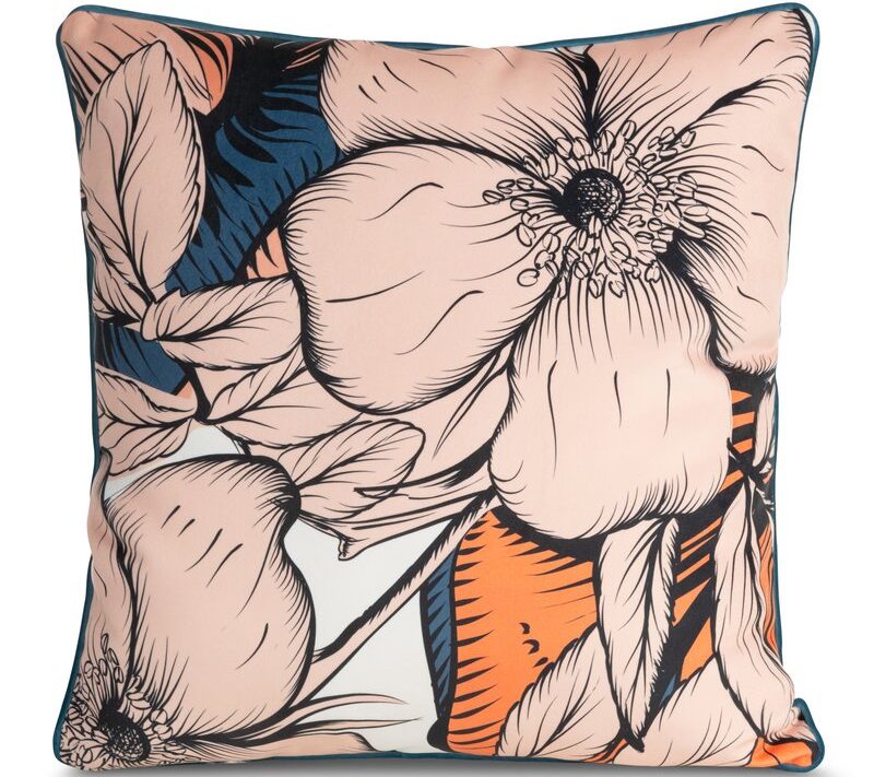 Poszewka Velvet Emma pudrowy róż 60x60 – dodaje świeżości