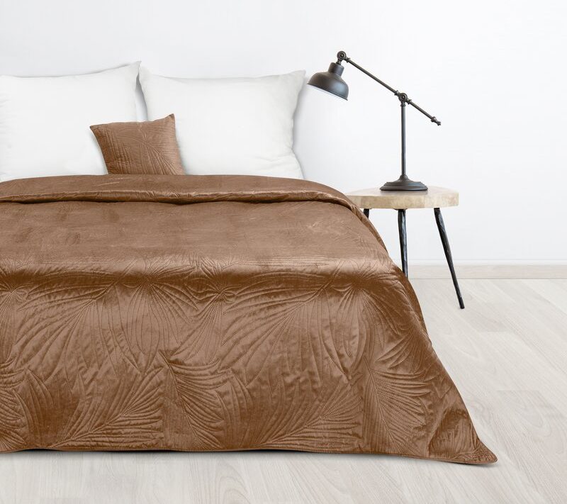 Narzuta welurowa D91 ceglasta 170 x 210 cm – ociepla wnętrze