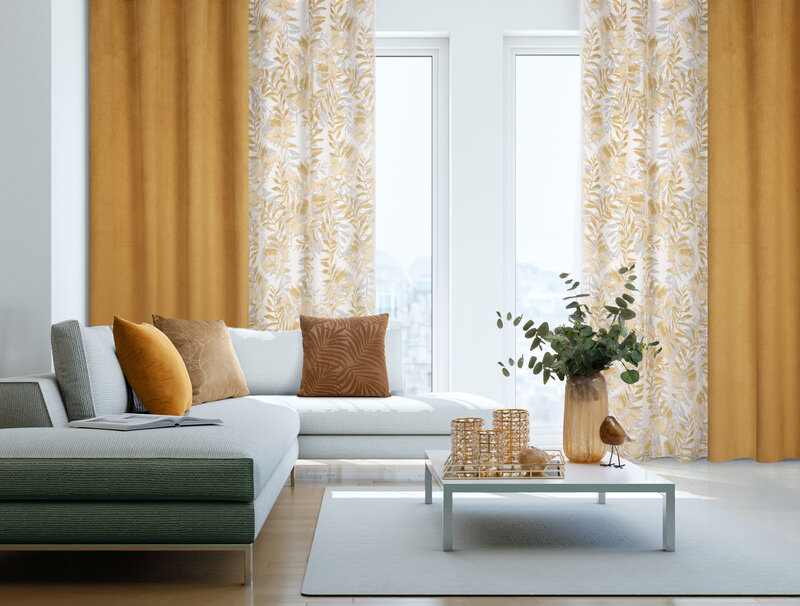 Zasłona gotowa LILI żółta 140 x 250 cm – wprowadza ciepło