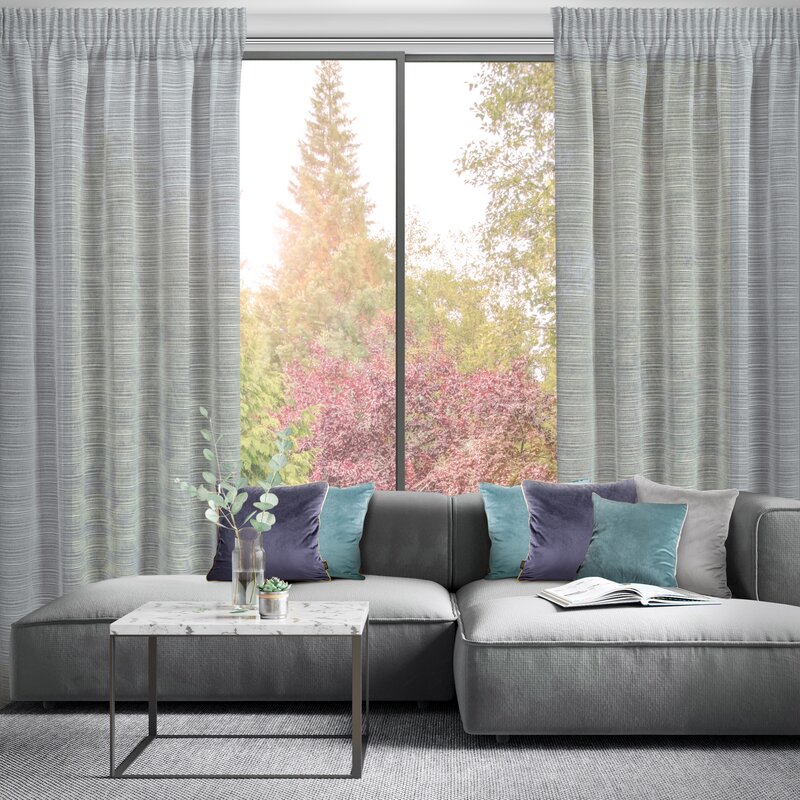 Firana gotowa Aria szara 140 x 300 cm – subtelnie rozprasza światło