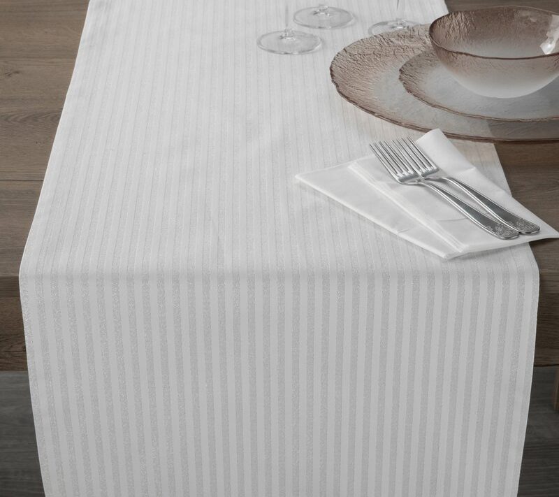 Obrus błyszczący Flash srebrny 40 x 140 cm – doda blasku wnętrzu