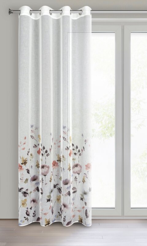 Zasłona gotowa biała 140 x 250 cm – rozprasza światło