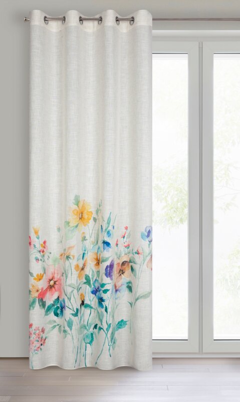Zasłona gotowa AMELIA naturalna 140 X 260 CM – wprowadza świeżość